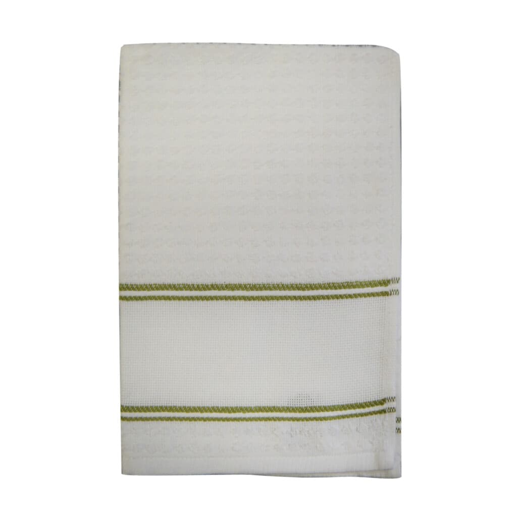 Repasador cocina Dohler hilo 40 x 60 cm - Verde Blanco - 2