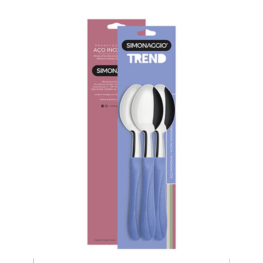 Set X3 Cucharas Postre Trend de Simonaggio - AZUL - 1