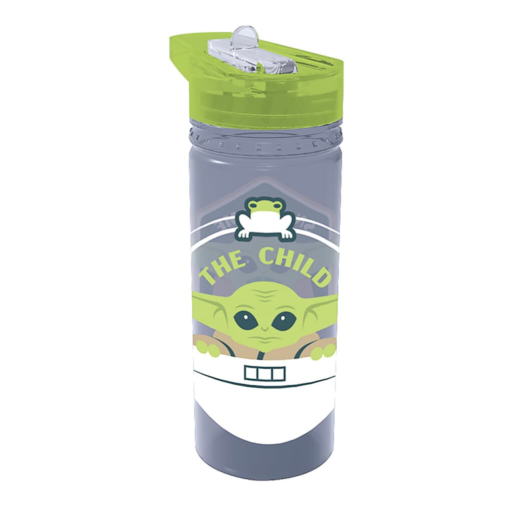 Botella Baby Yoda Tritán 580ml con Pajita - 1