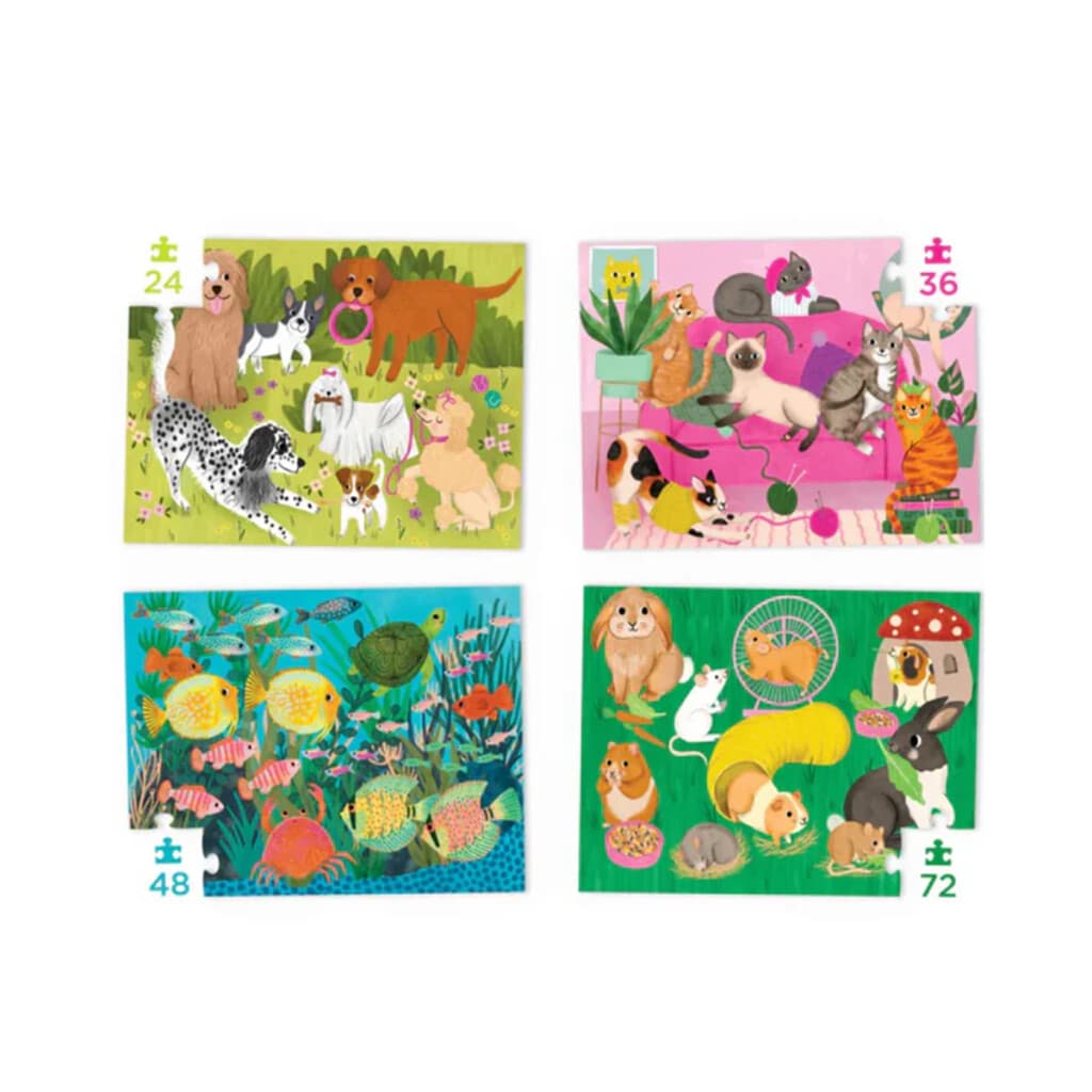 Set x 4 Puzzle Crocodile Creek 24 / 36 / 48 / 72 Piezas - Animales - 2