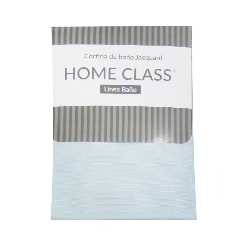 Cortina de Baño Home Class Jacquard Lisa 180 x 180 Cm. - TURQUESA - 2
