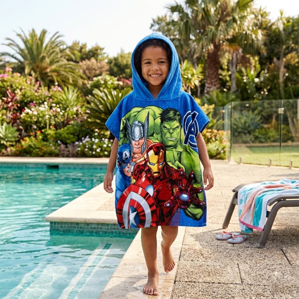 Bata Poncho 100% Algodón 50 x 50 cm - Avengers - 1