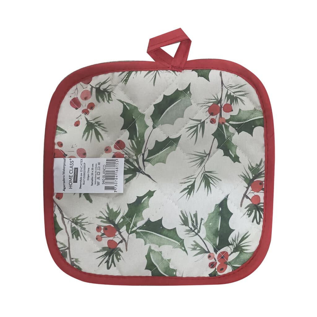 Agarradera Impermeable Home Class 20 cm x 20 cm - Navidad 940 BCO - 1