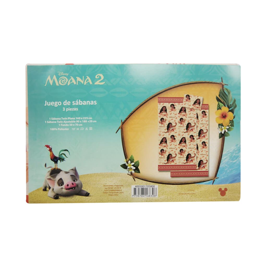 Juego Sábanas Infantil Moana 1 Plaza 100% Microfibra - 4