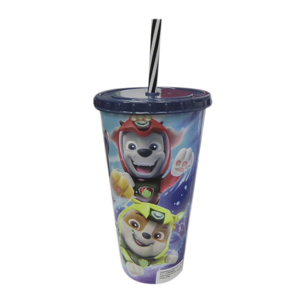 Vaso Plástico con Pajita Paw Patrol 700ml - CHASE - 3