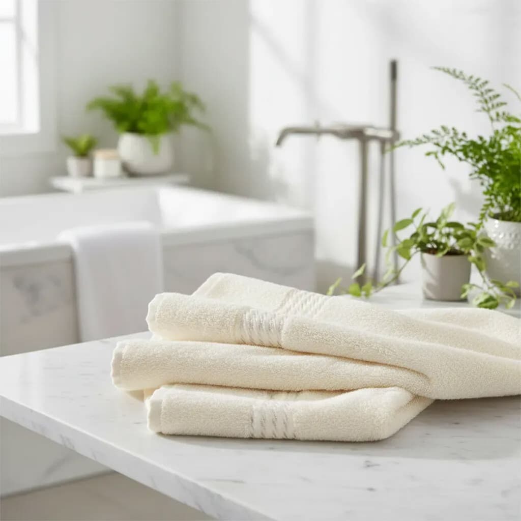 Toalla Baño Extra Prisma Dohler 86 x 150 cm 100% Algodón - CREMA - 1
