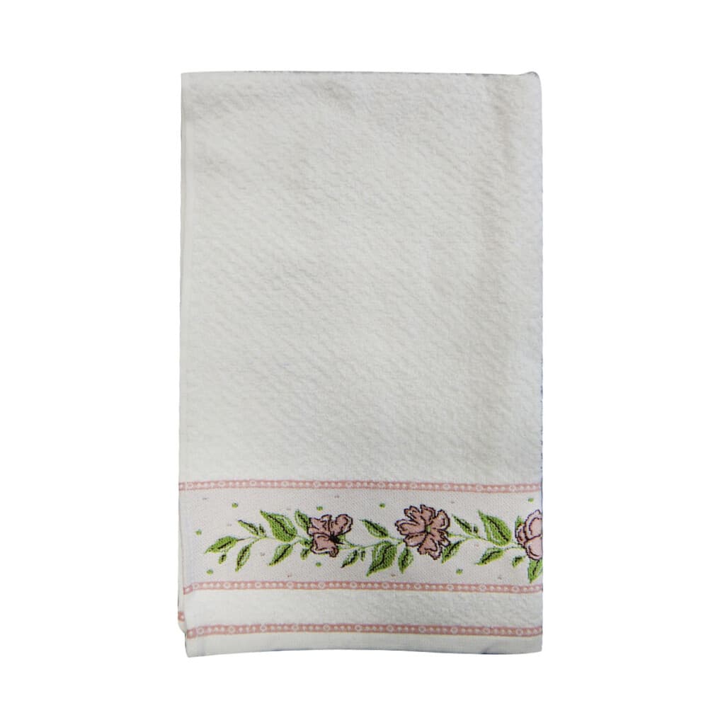 Repasador Jacquard para Bordar Dohler 45 cm x 70 cm - 5230942 FLOR ROSA - 1