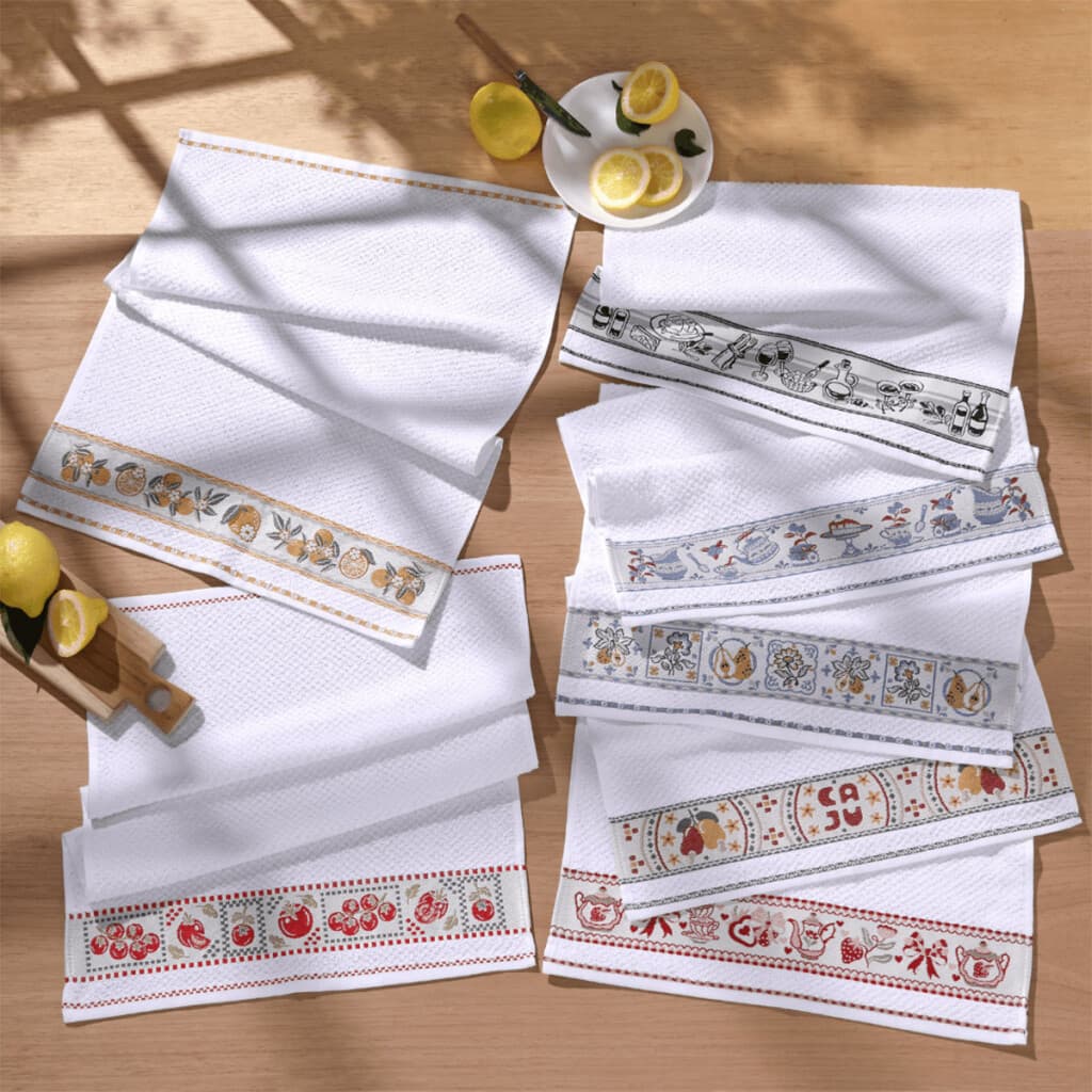Repasador Dohler Jacquard Bord Vida 45 cm x 70 cm - vino - 3