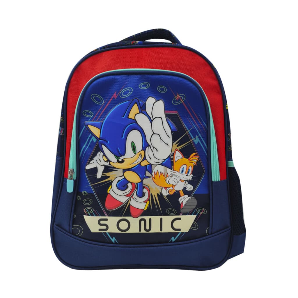 Mochila Infantil Sonic Jacquard Grande 40 x 30 cm - AZUL - 1