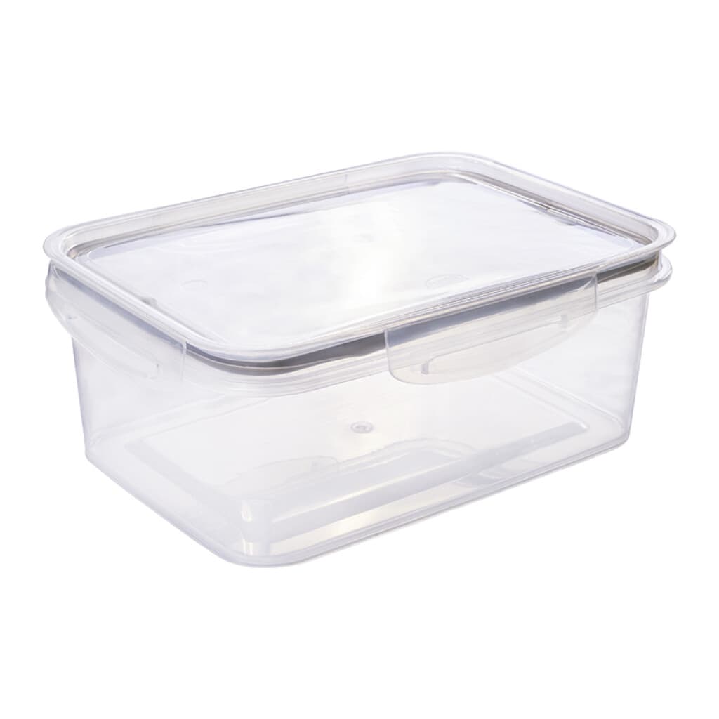 Pote Rectangular con 4 Trabas 2,6 Lts - GRIS - 1