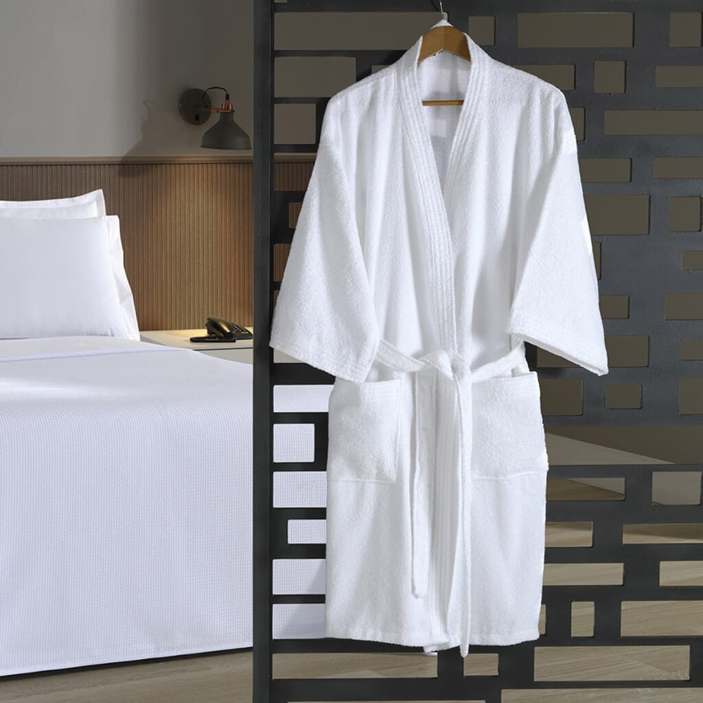 Bata de Baño Dohler Felpa Blanca Talle M al XG - G - 1