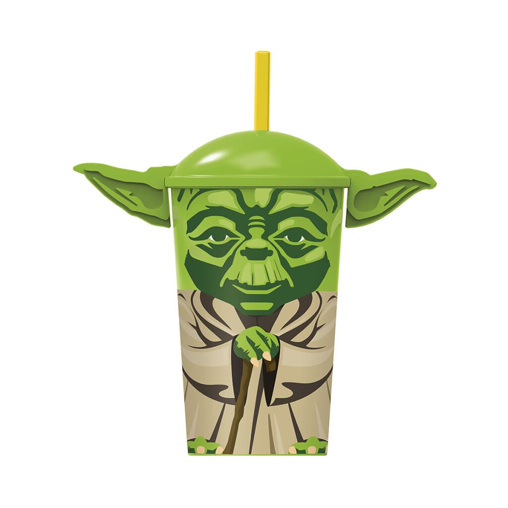 Vaso Plástico Forma 3D con Pajita Star Wars 400 ml - 1