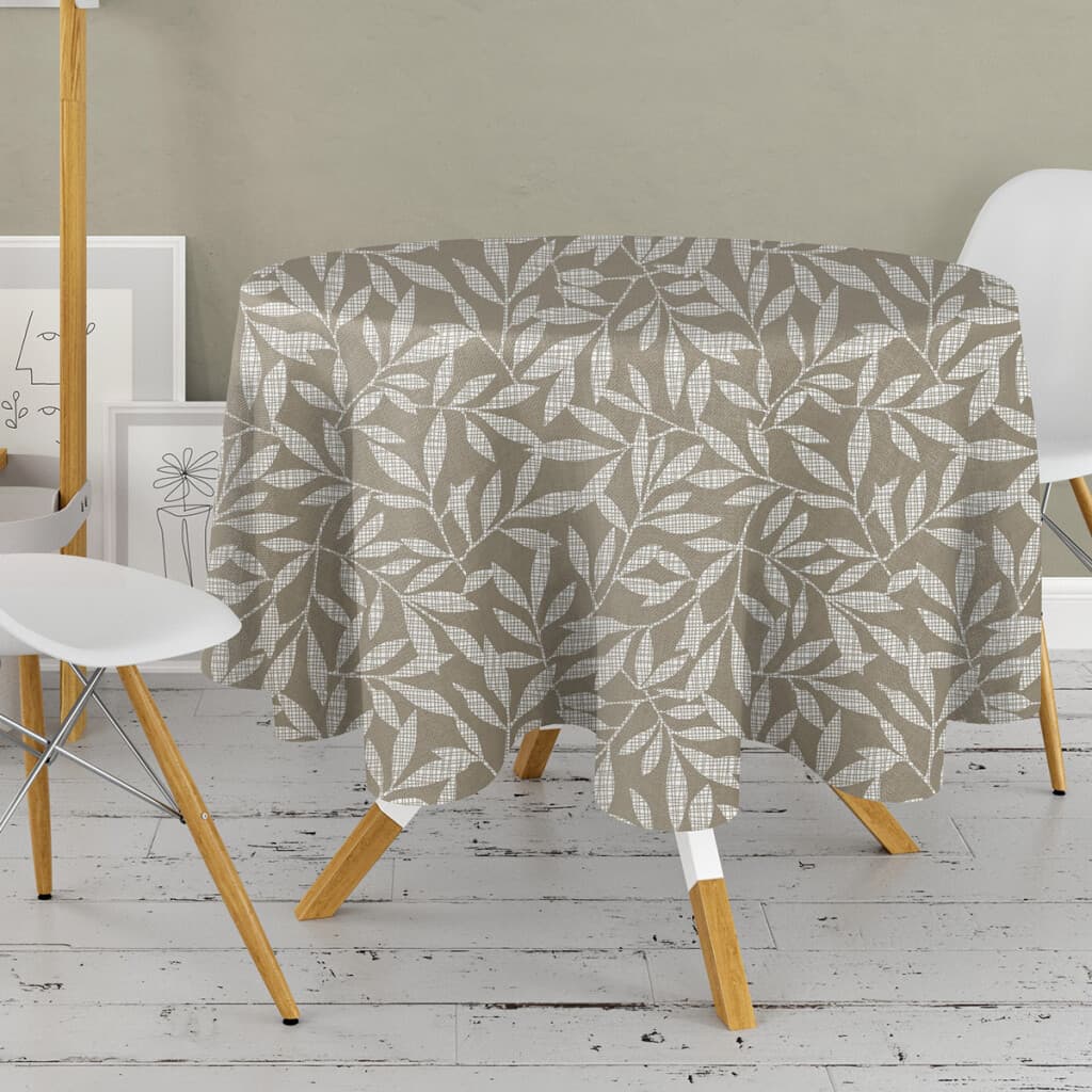 Mantel Bukara Peva Redondo 160 cm - HOJAS BEIGE - 2