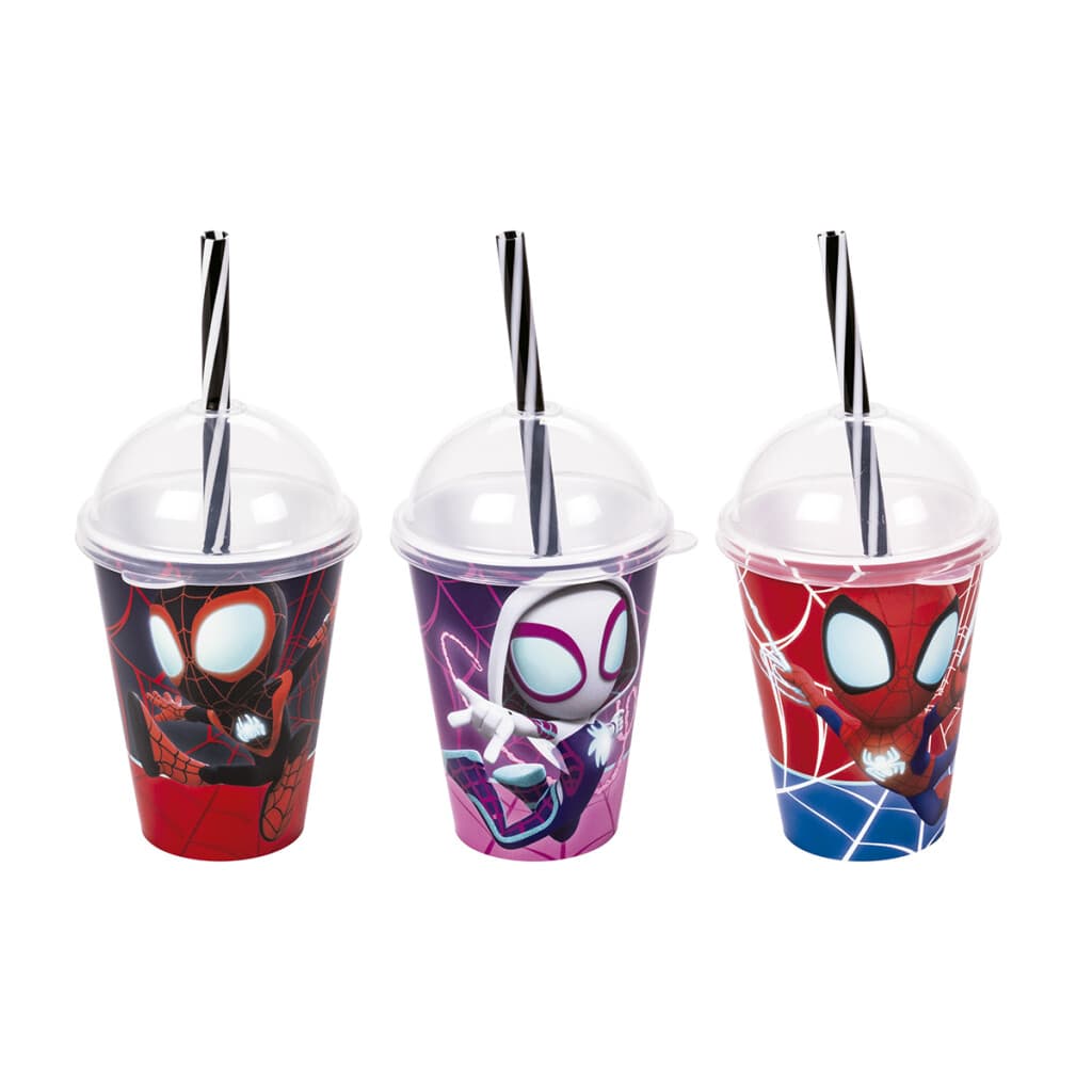 Vaso Plástico Milk Shake Spidey 280 ml Diseños Surtidos - 1