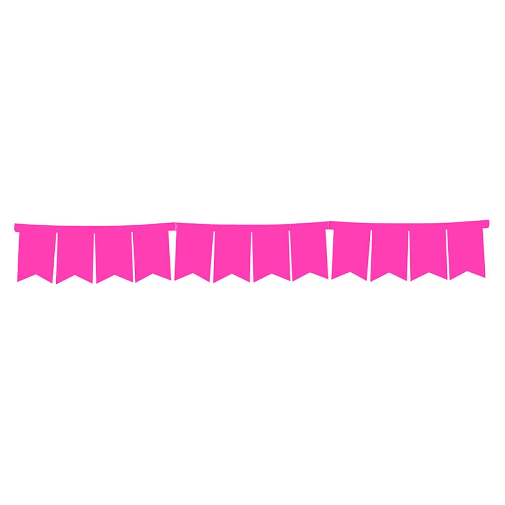Banderín Cotillón Colores Pastel - ROSA FLUO