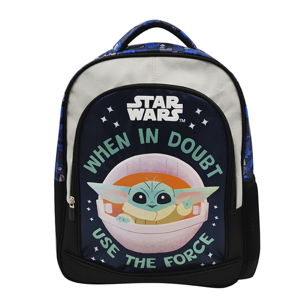 Mochila Infantil Jacquard Grande 40 x 30 cm - Baby Yoda