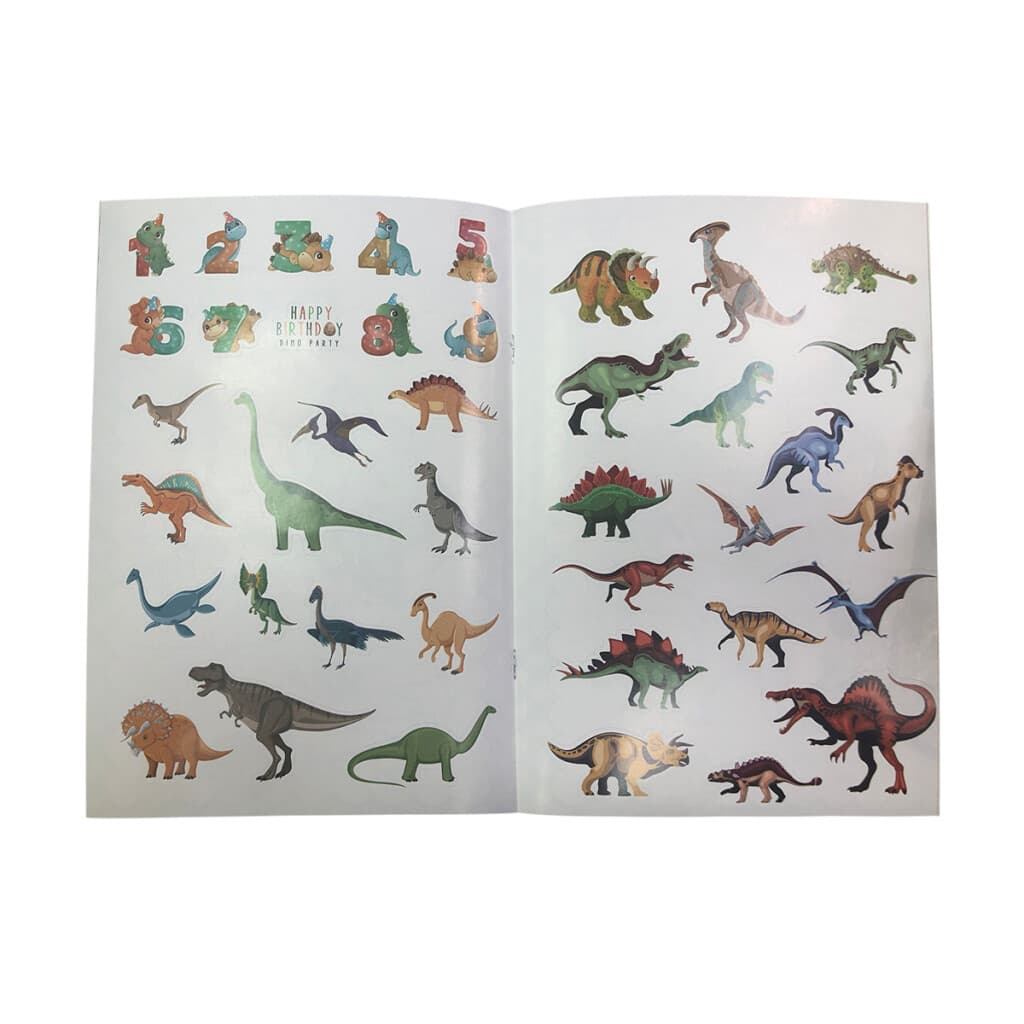 Libro para Colorear con Pegotines 26 x 19 cm - Dinosaurio - 3