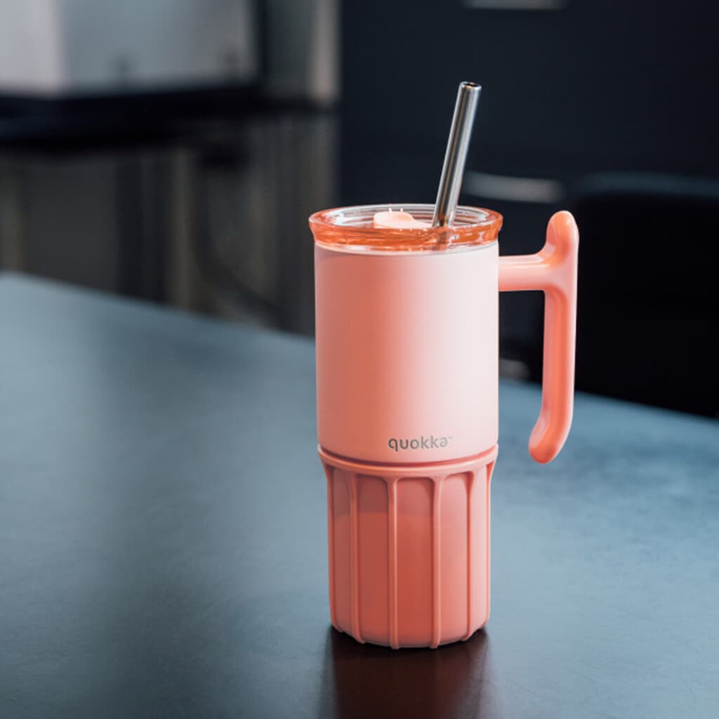 Vaso Térmico de Acero Umi con Pajita Quokka 720 ml - ROSA - 1