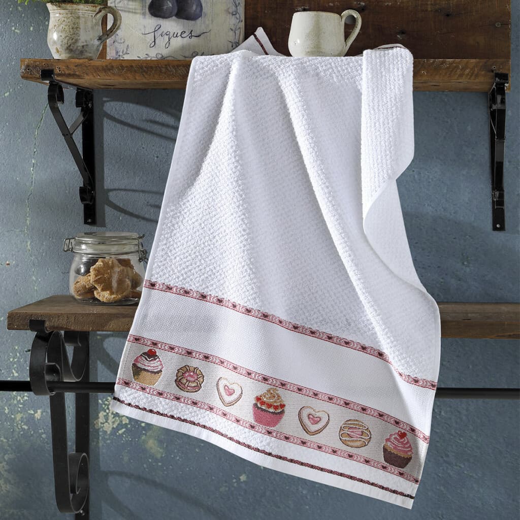 Repasador Jacquard para Bordar Dohler 45 cm x 70 cm - 5391784 DULCES BCO - 1