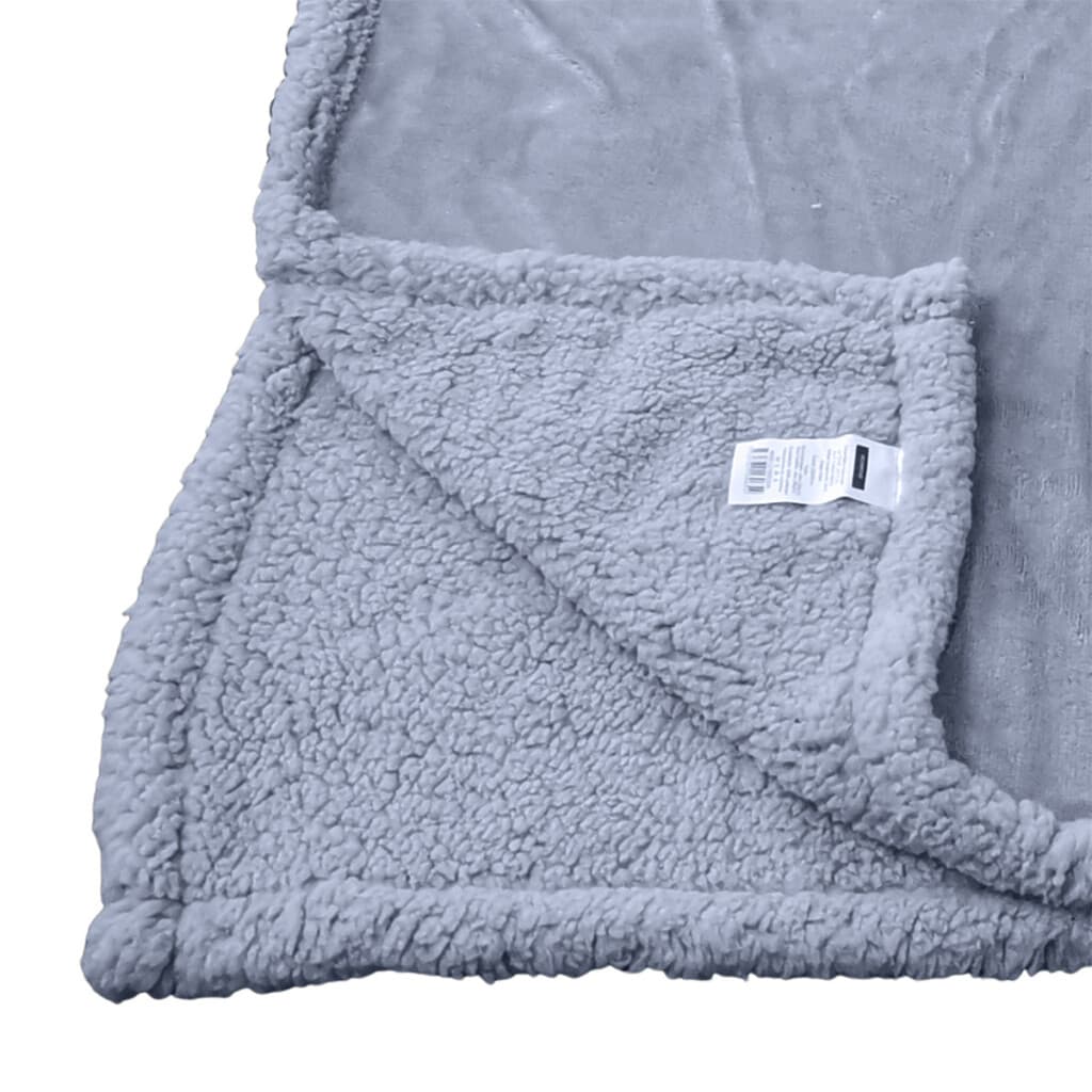 Frazada Flannel con Corderito 2 Plazas Richmond 220 x 240 cm - AZUL PIEDRA - 3