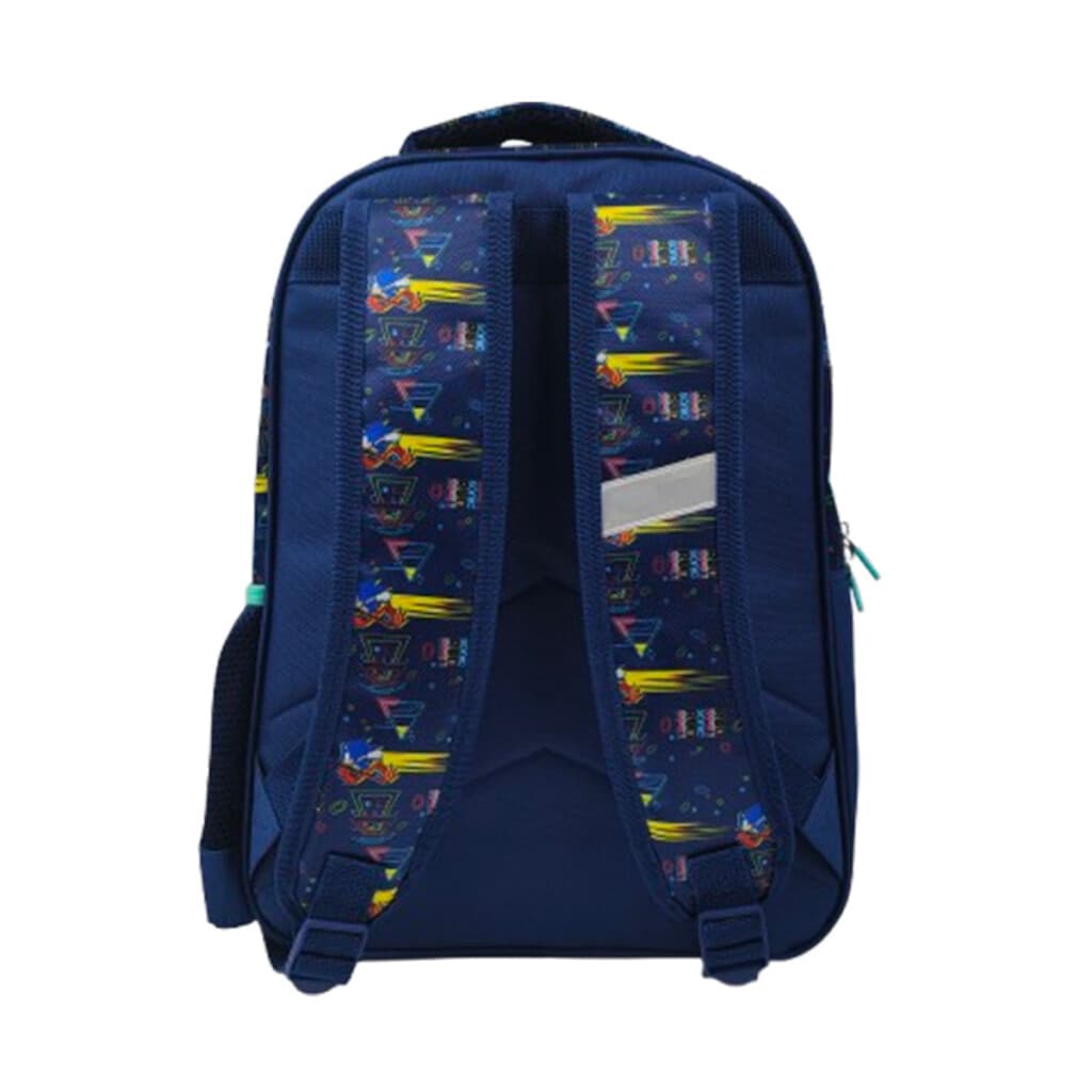 Mochila Infantil Sonic Jacquard Grande 40 x 30 cm - AZUL - 3