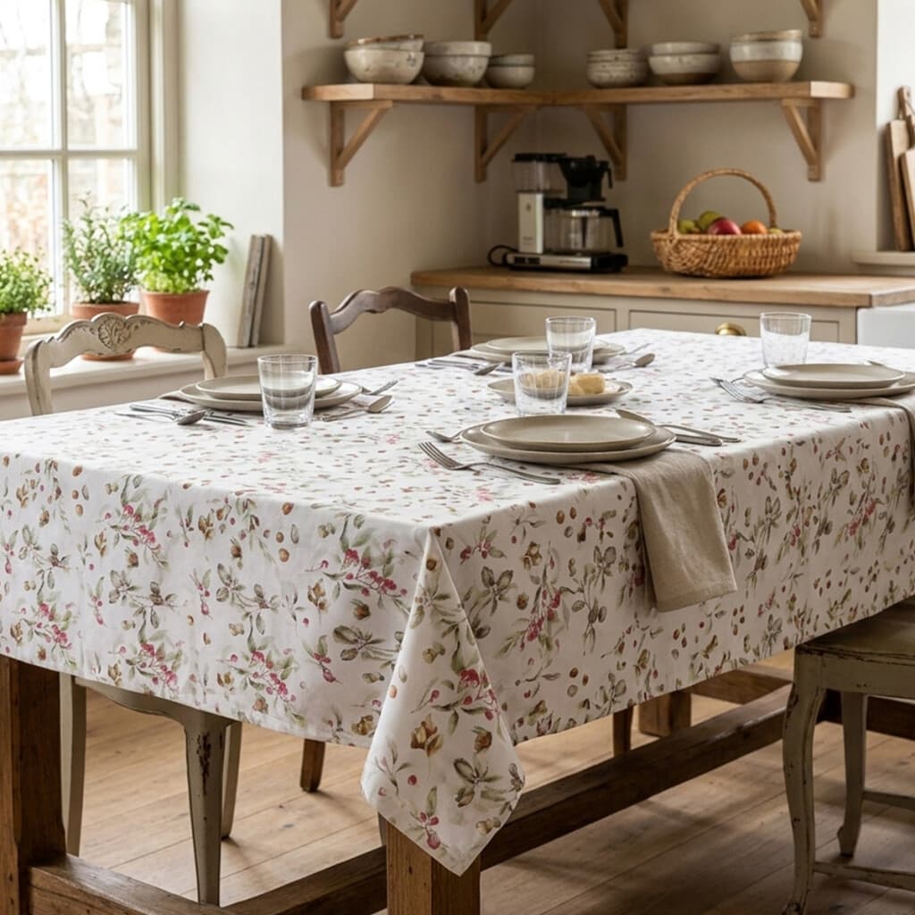 Mantel Waterproof Home Class 140 x 210 cm - 4571 FLOR BLANCO - 1