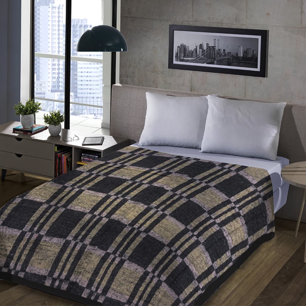 Frazada 2 Plaza Bukara Mora 200 x 210 cm - BEIGE/GRIS - 1