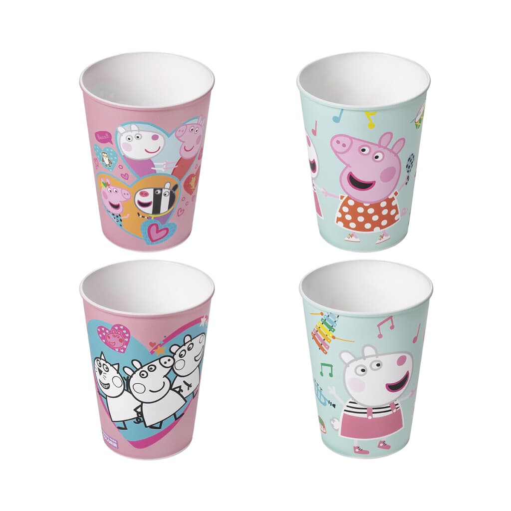 Vaso Plástico 320 ml Peppa Pig Diseños Surtidos - MULTICOLOR/PASTEL - 5