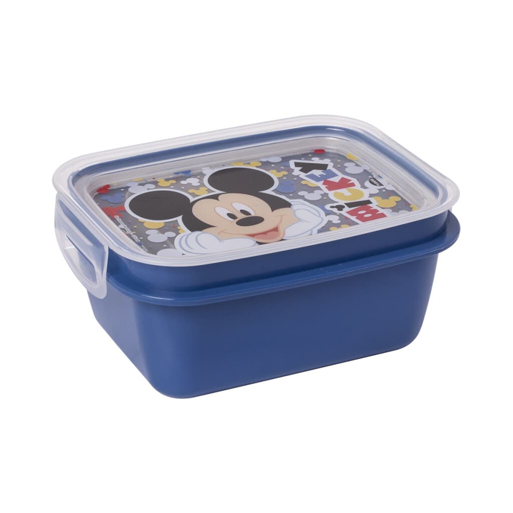 Pote Plástico Mickey Con Traba y División 630 ml - 1