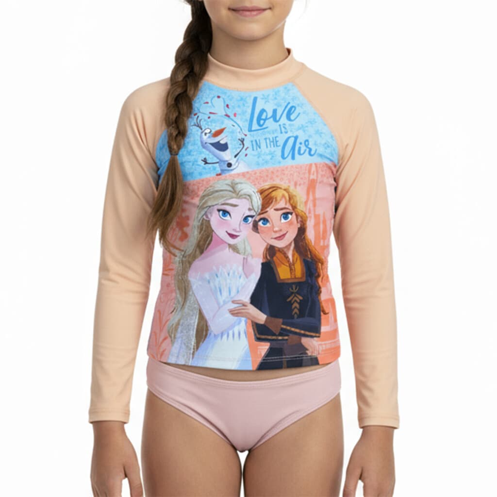 Remera UV Malla Infantil Frozen Varios Talles - SALMON - Talle 4 - 2