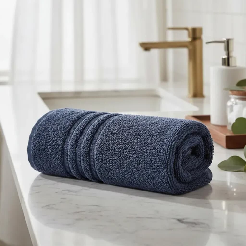 Toalla Baño Priori Döhler 65 cm x 130 cm 100% Algodón - AZUL MARINO - 1