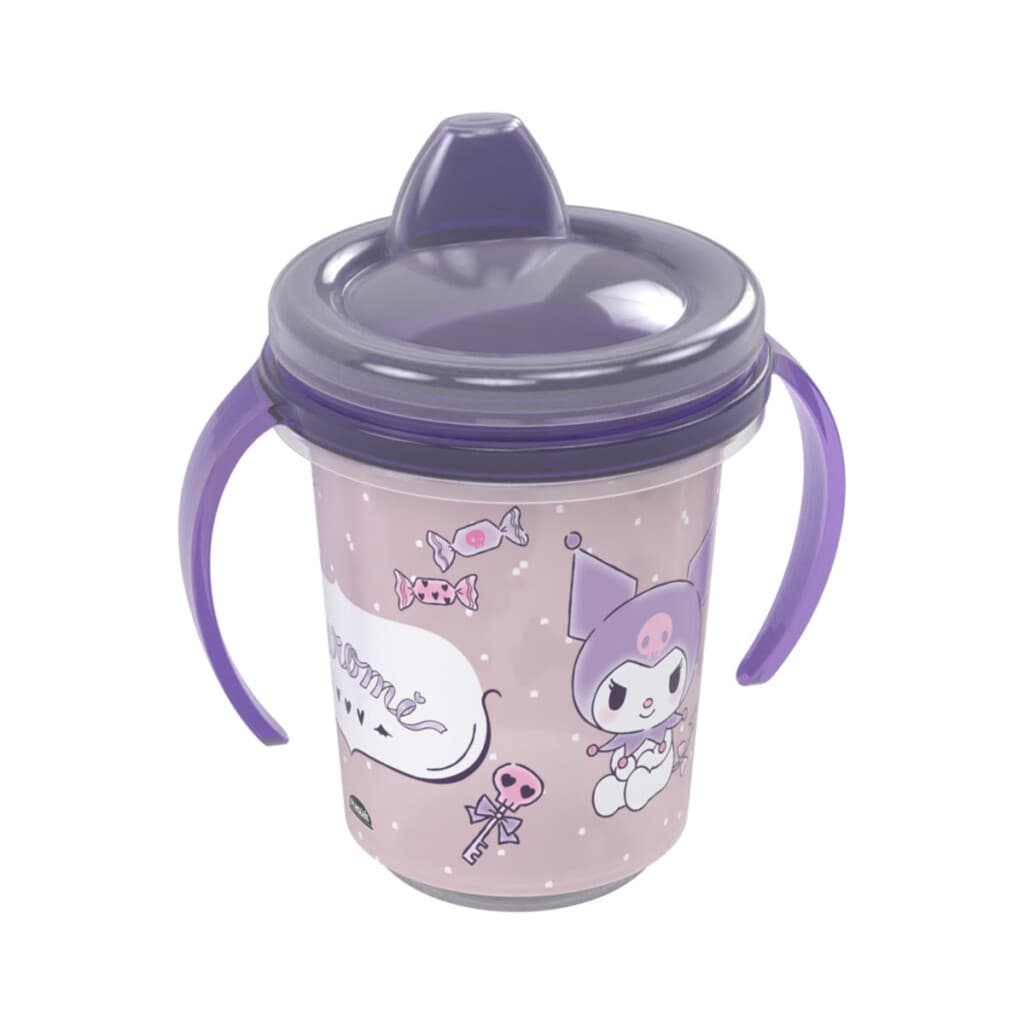 Vaso Entrenador con Tapa Kuromi 280ml - 1