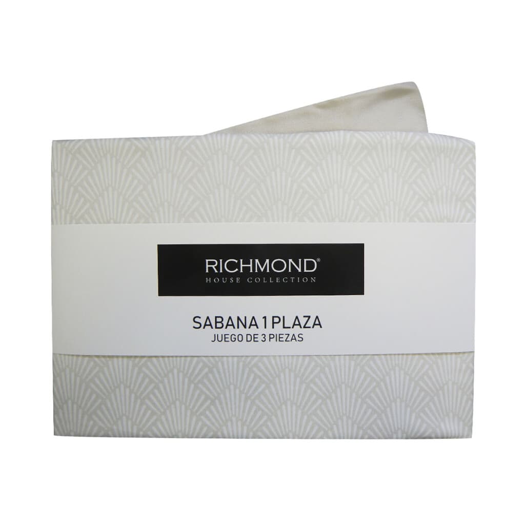 Juego Sábanas Queen Size Richmond House Estampada 100% Microfibra - 312-1 - 2
