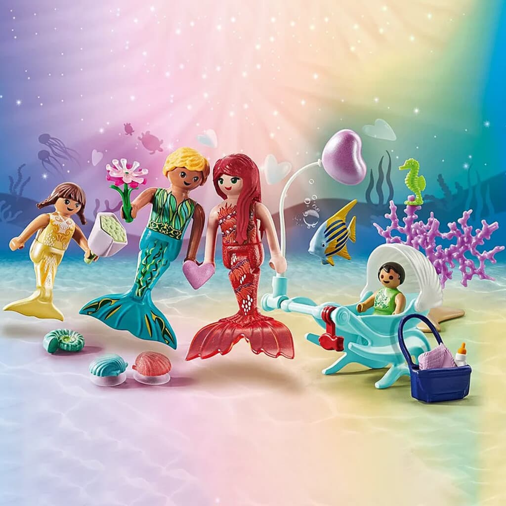 Familia de Sirenas Bajo el Agua Playmobil 30 Piezas - 1