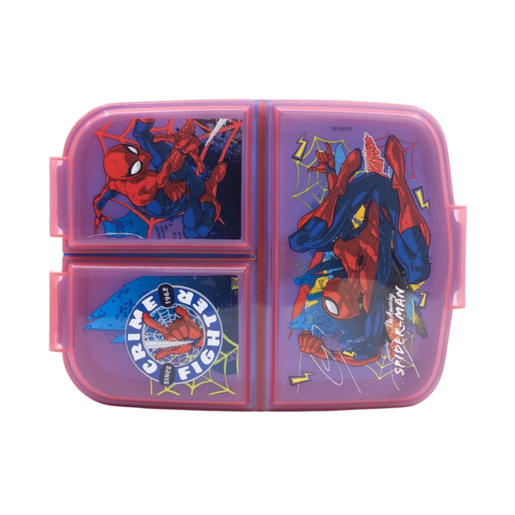 Vianda Infantil con 3 Reparticiones - Spiderman Rojo - 3