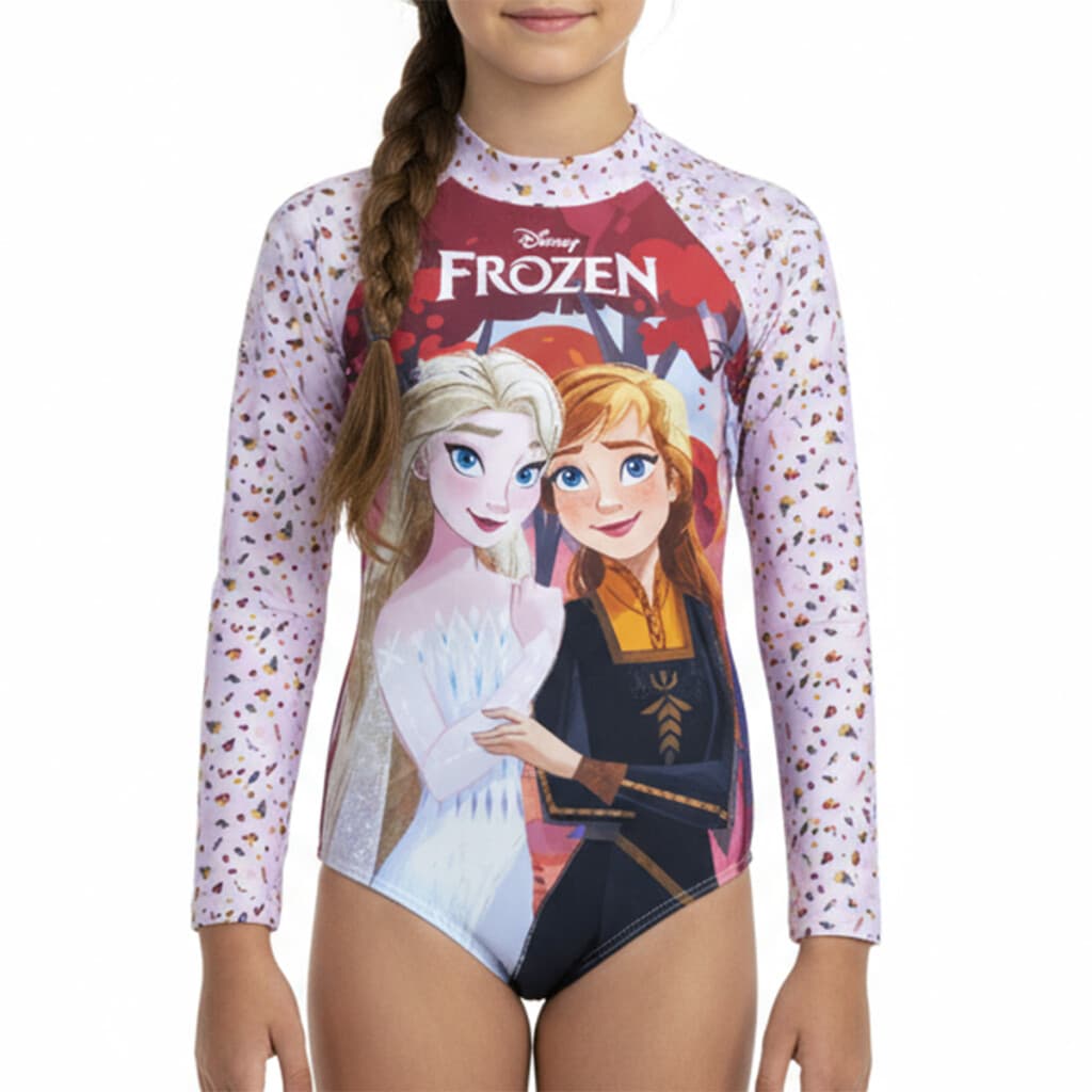 Malla Infantil Entera con Mangas Frozen Talle 4/8 - 2