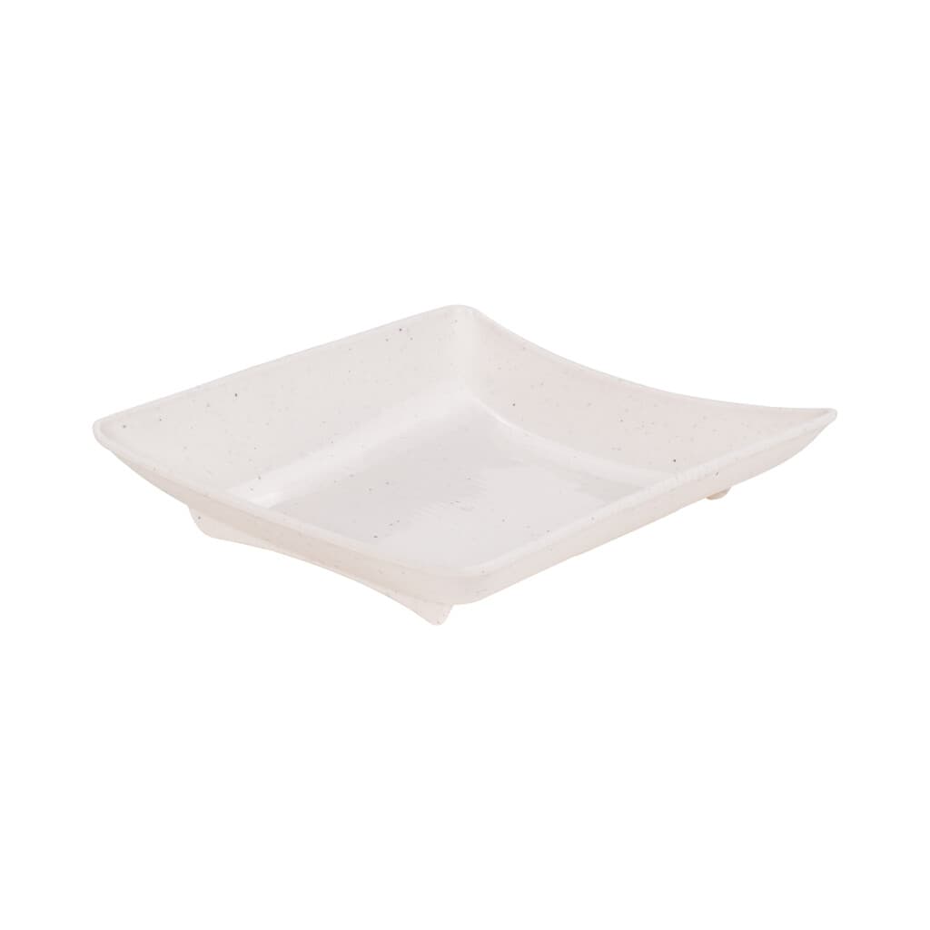 Plato Plástica Gourmet Cuadrado 21 cm - MARMOL - 1