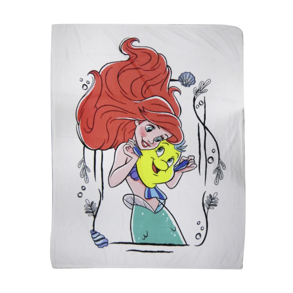 Frazada Coral Infantil La Sirenita 127 x 152 cm - BLANCO - 3