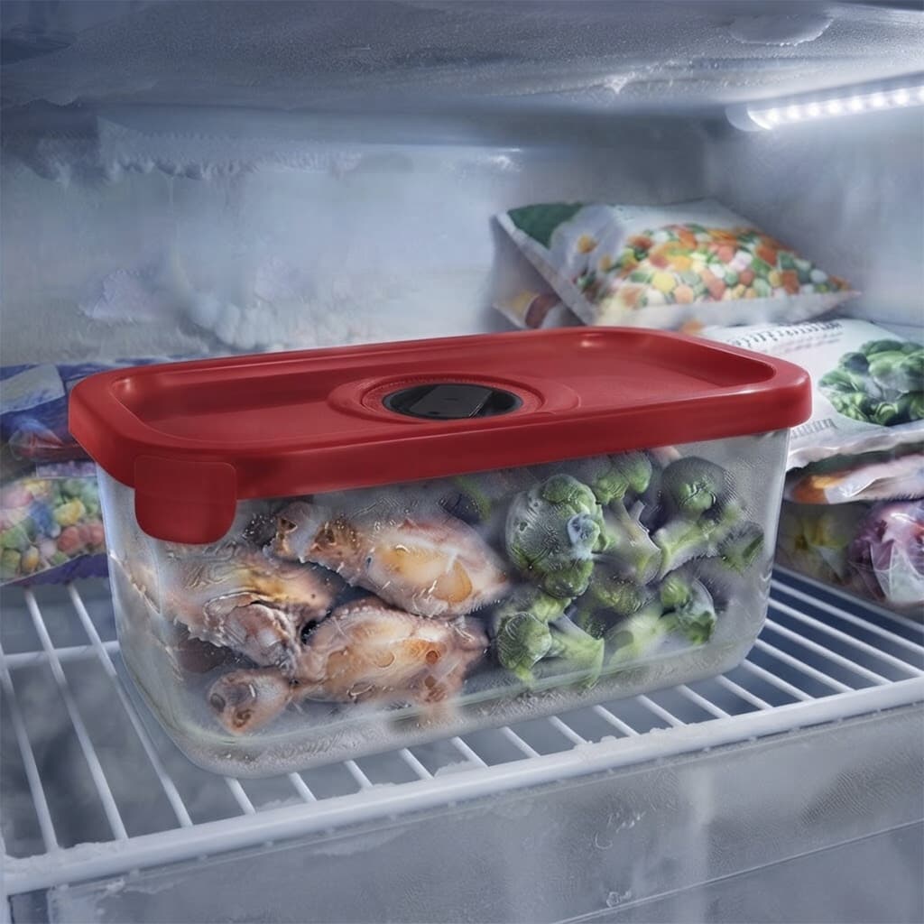 Pote plástico Lume con Válvula Calendario 1.2L - ROJO - 1