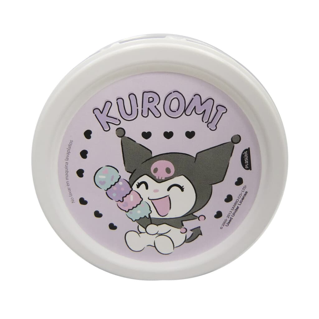 Pote Plástico Kuromi 300 ml con Tapa Rosca - 2