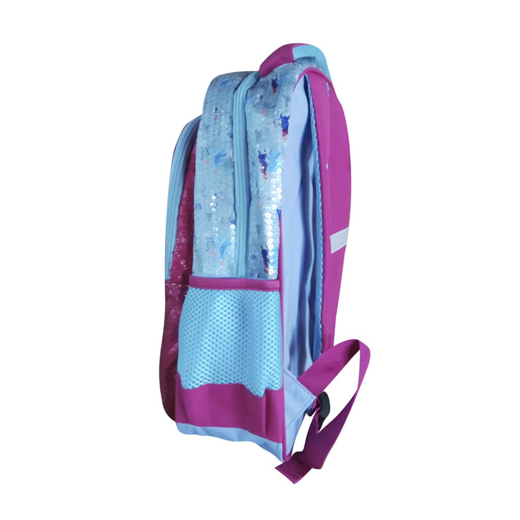 Mochila Infantil 3D Tafeta Grande 40 x 30 cm Frozen - VIOLETA - 2