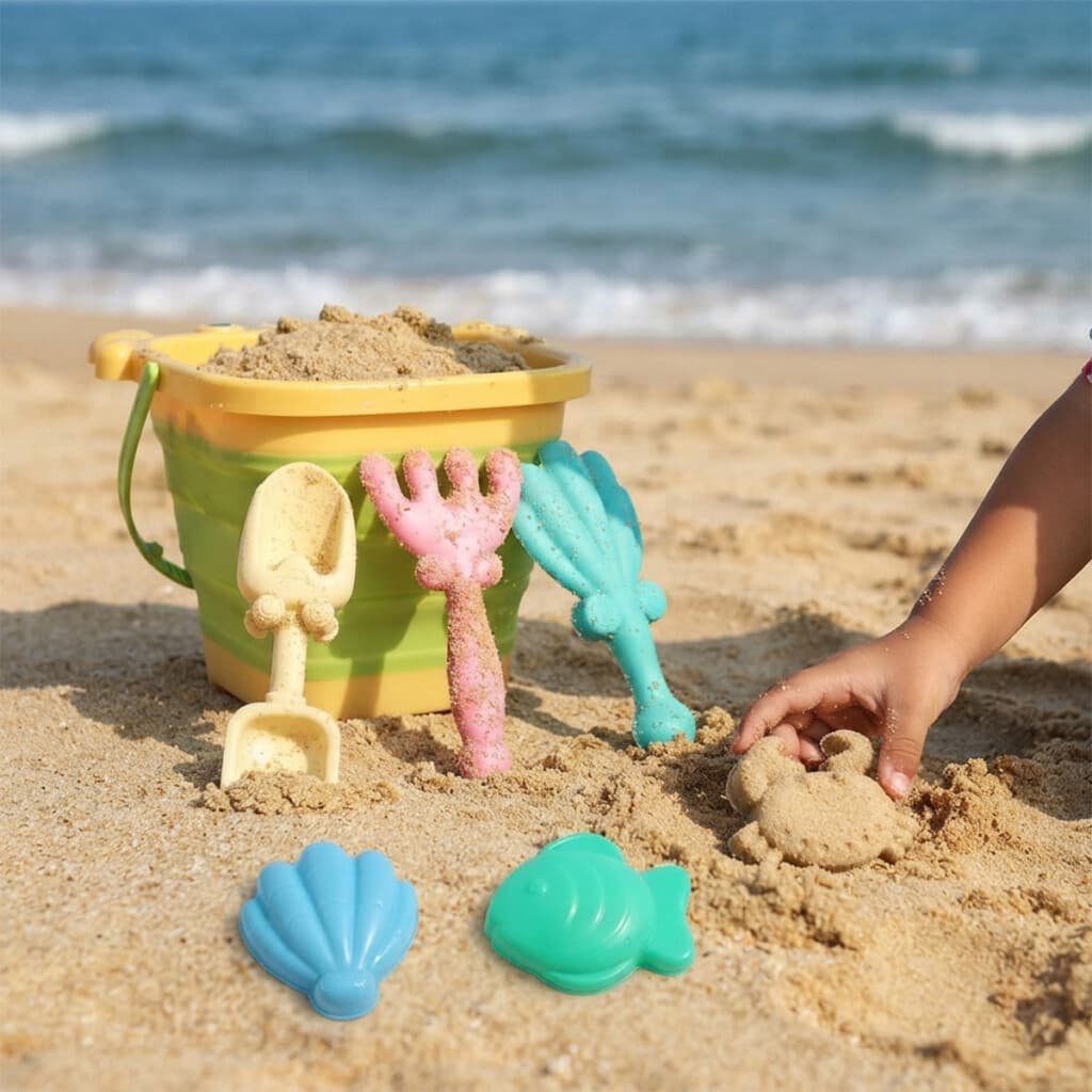 Set x7 Playero de Balde Plegable, Palas y Moldes - 1