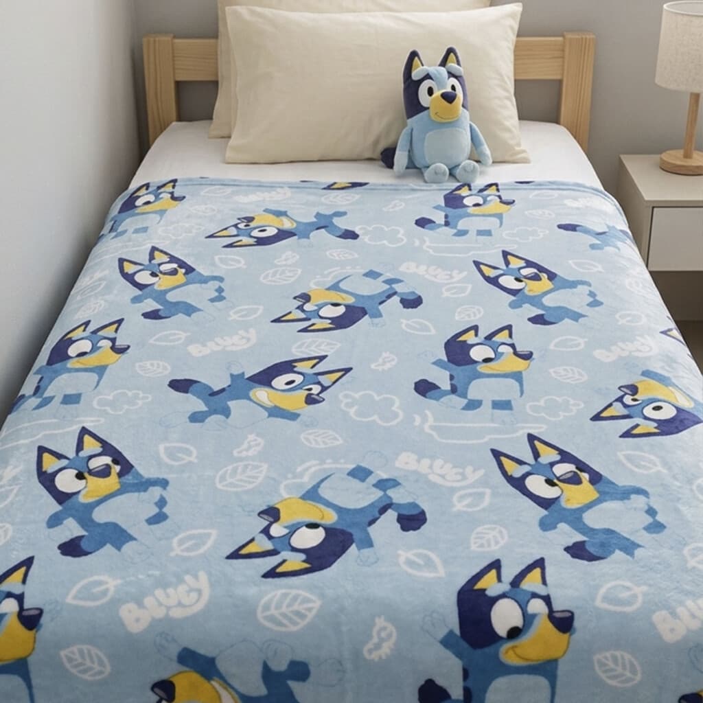 Frazada Coral Infantil 1 Plaza 150 x 200 cm - Bluey - 1