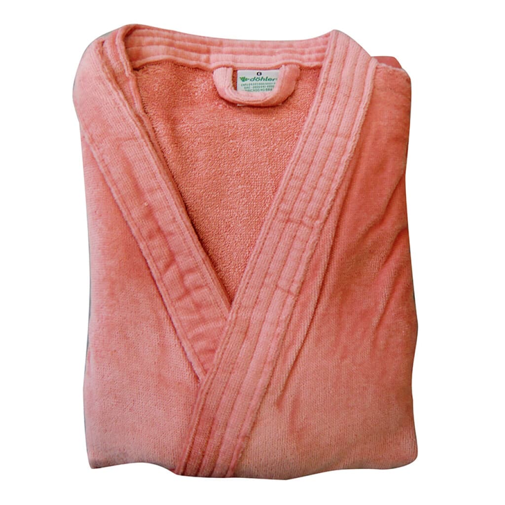 Bata Baño Dohler Velour 100% Algodón Talle P al XXG - ROSA - M - 3