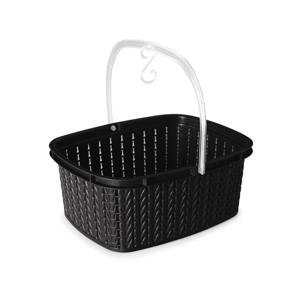 Cesto Organizador Trama Para Pinzas de Ropa - NEGRO - Talle 13878 - 1