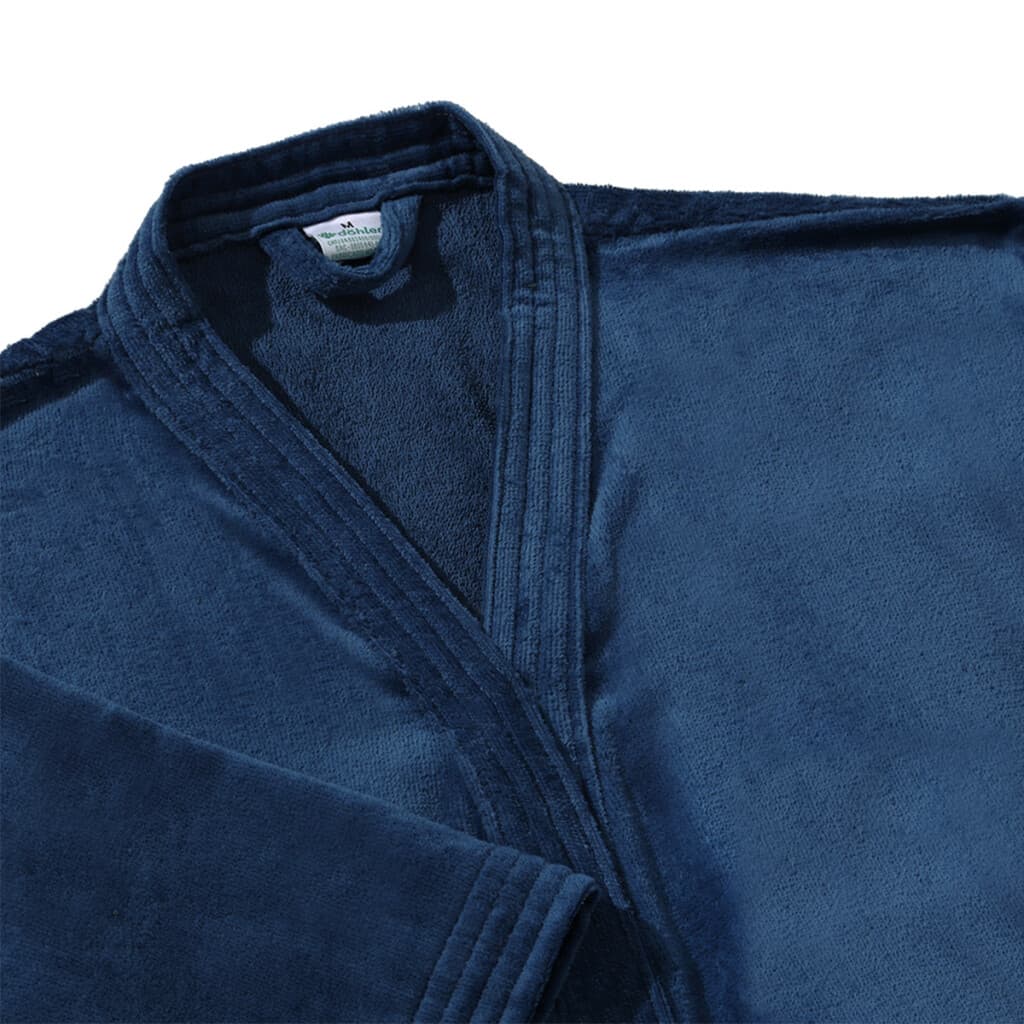 Bata Baño Dohler Velour 100% Algodón Talle P al XXG - AZUL OSCURO - 3