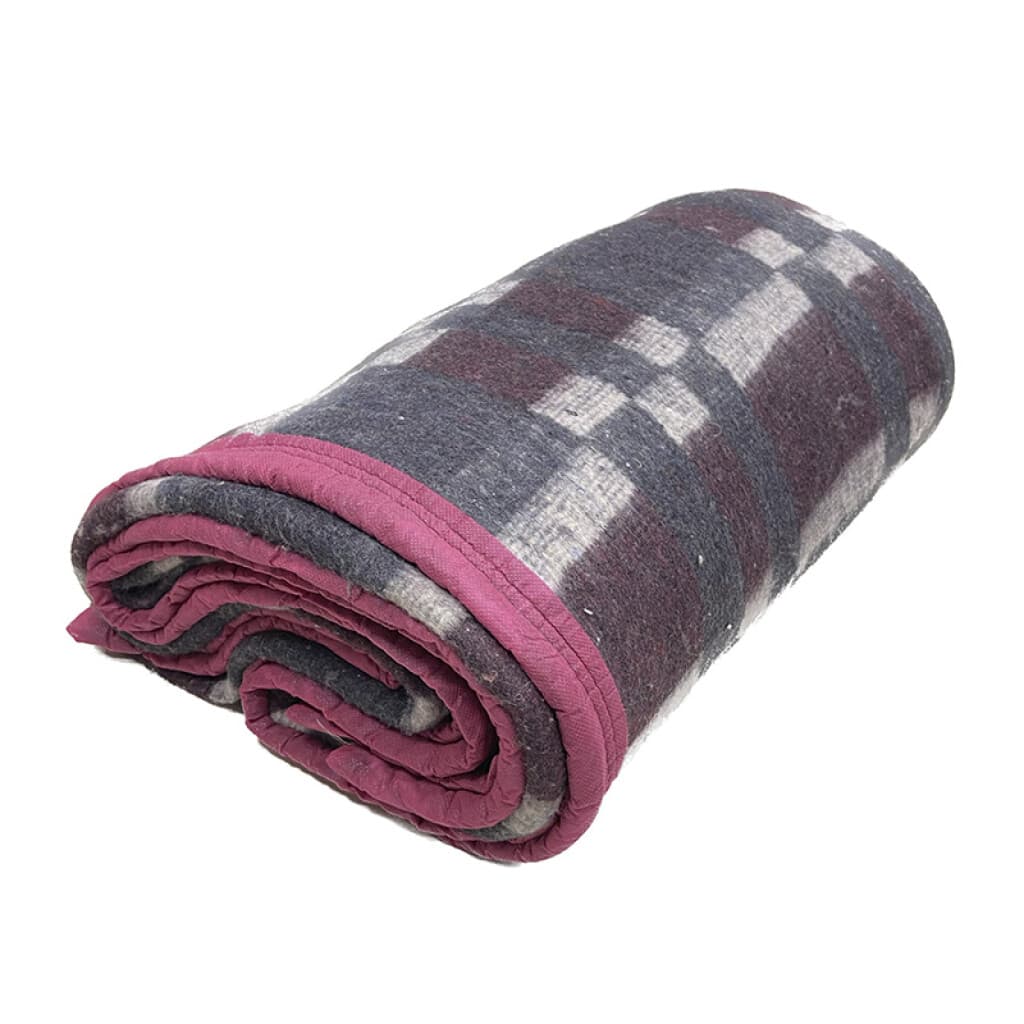 Frazada 2 Plaza Bukara Mora 200 x 210 cm - BORDO/GRIS - 2