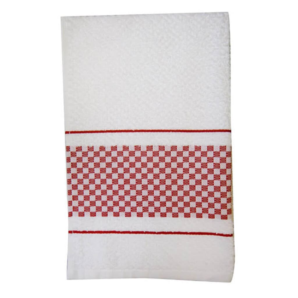 Repasador Dohler Victoria Jacquard 45 x 70 cm - BCO/ROJO - 2