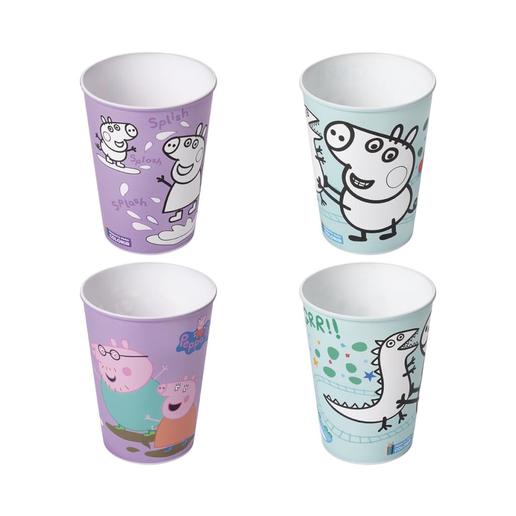 Vaso Plástico 320 ml Peppa Pig Diseños Surtidos - MULTICOLOR/PASTEL - 2