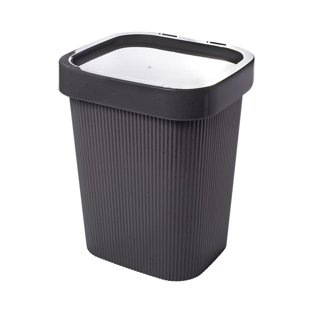 Basurero de Plástico con Relieve 4,5 L - GRIS - 1